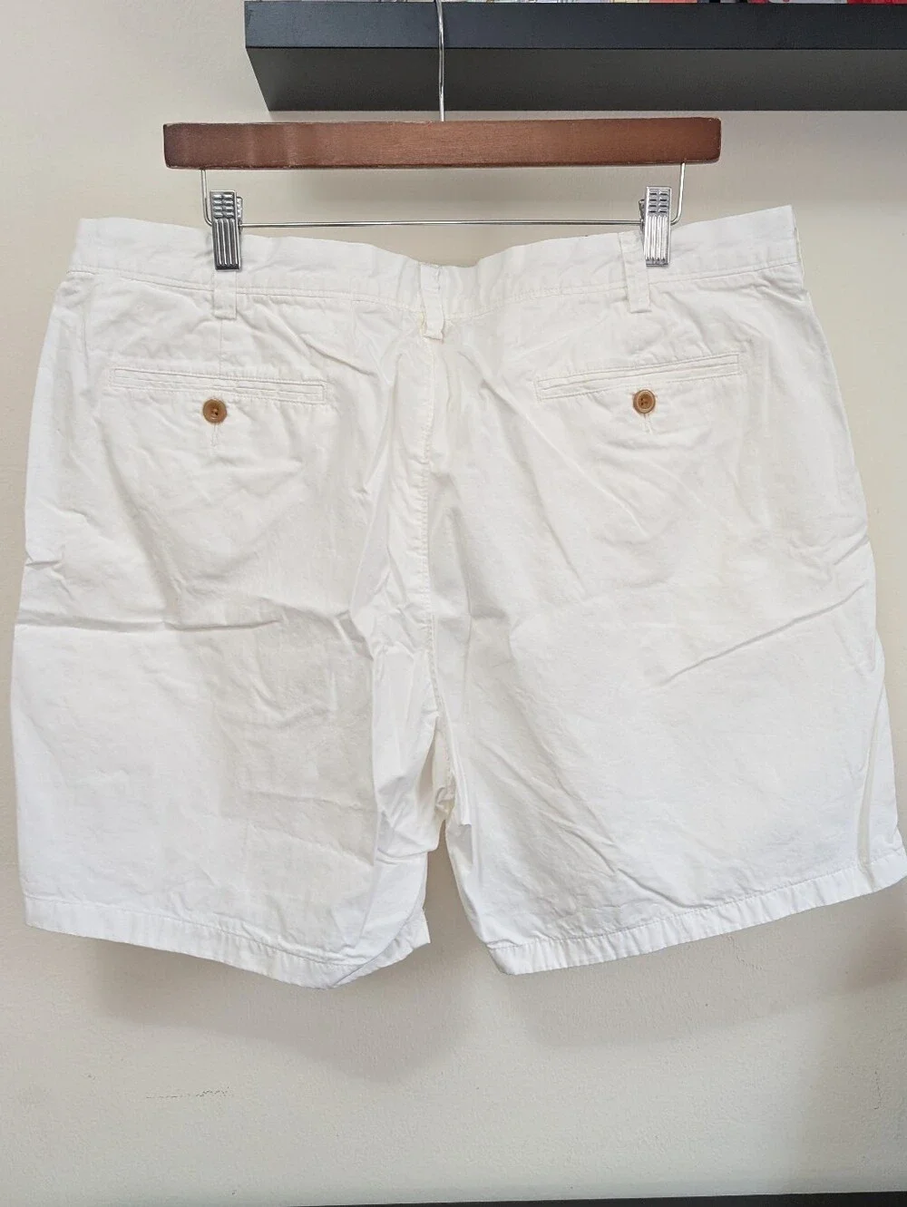 Men's J.Crew White Chino Shorts, Size 38